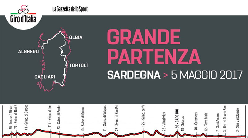 Grande Partenza del Giro d’Italia 2017 dalla Sardegna